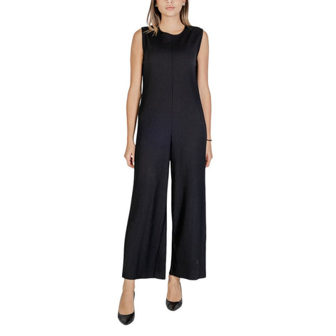 Sandro Ferrone Black Polyester Rompers Sandro Ferrone