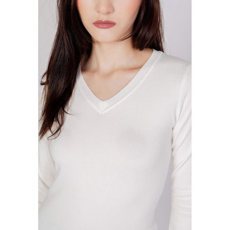 Guess White Cotton Sweatshirt Guess
