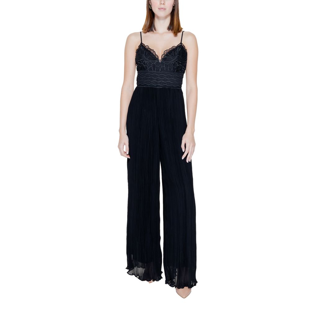 Guess Black Polyester Jumpsuit Guess