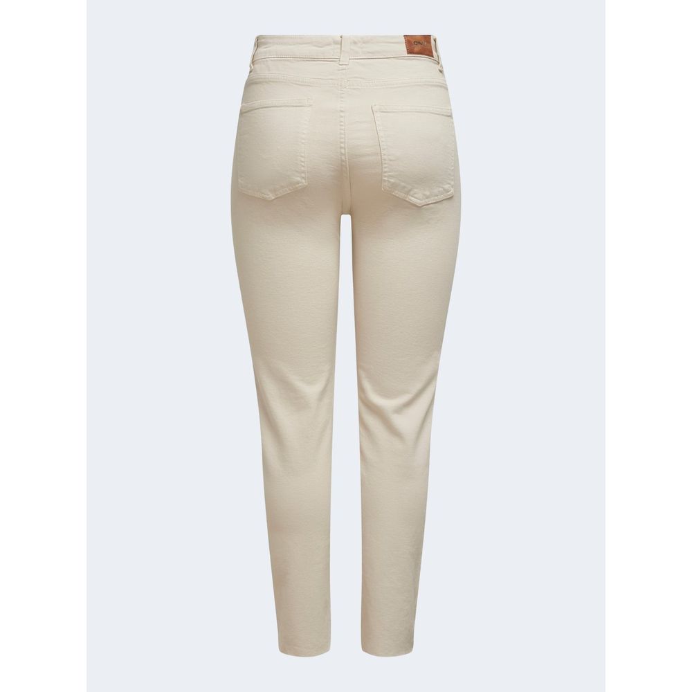 Only Beige Cotton Mom Jeans Only