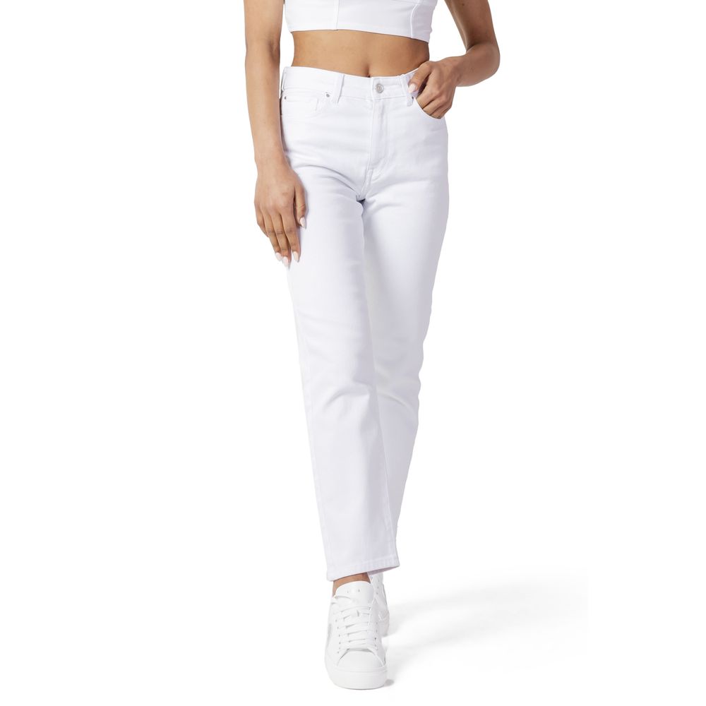 Only White Cotton Mom Jeans Only