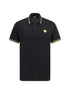 Versace Black Cotton Polo Shirt Versace