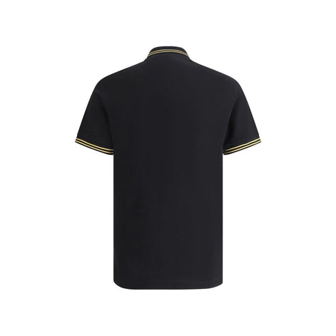 Versace Black Cotton Polo Shirt Versace