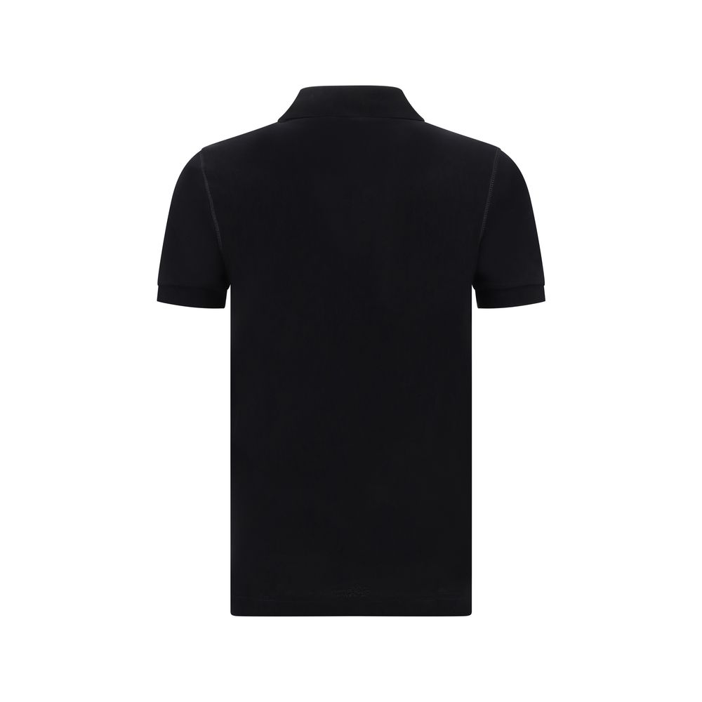Dolce & Gabbana Black Cotton Polo Shirt Dolce & Gabbana