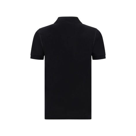 Dolce & Gabbana Black Cotton Polo Shirt Dolce & Gabbana