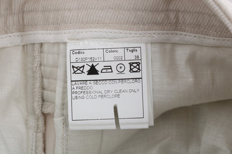 Ermanno Scervino Beige Slim Jeans Corduroy Skinny Pants Ermanno Scervino