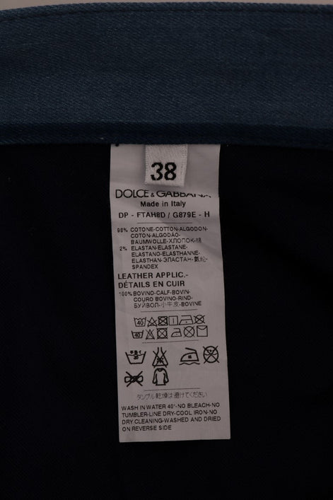 Dolce & Gabbana Blue GIRLY Striped Cotton Jeans Dolce & Gabbana