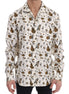 Dolce & Gabbana White Silk JAZZ Motive Print Shirt Dolce & Gabbana