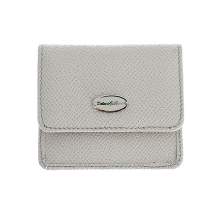 Dolce & Gabbana White Dauphine Leather Case Wallet Dolce & Gabbana