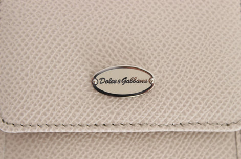 Dolce & Gabbana White Dauphine Leather Case Wallet Dolce & Gabbana