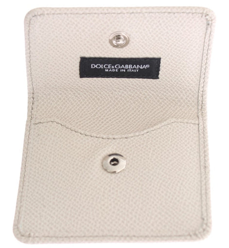 Dolce & Gabbana White Dauphine Leather Case Wallet Dolce & Gabbana