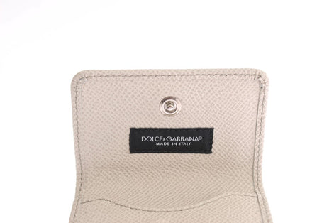Dolce & Gabbana White Dauphine Leather Case Wallet Dolce & Gabbana