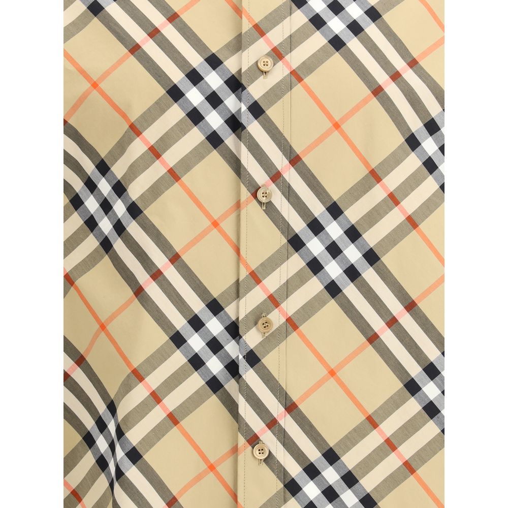 Burberry Beige Cotton Pattern Shirt Burberry