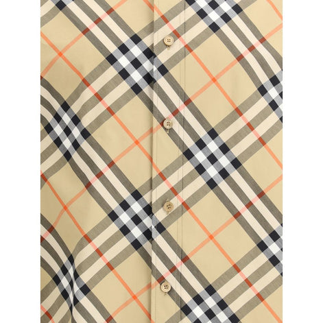 Burberry Beige Cotton Pattern Shirt Burberry