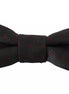 Dolce & Gabbana Gray Dotted Silk Adjustable Neck Bow Tie Dolce & Gabbana
