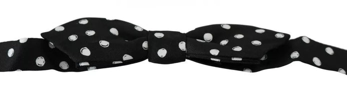 Dolce & Gabbana Black Polka Dots Adjustable Neck Bow Tie Dolce & Gabbana