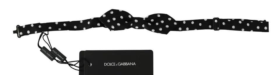 Dolce & Gabbana Black Polka Dots Adjustable Neck Bow Tie Dolce & Gabbana