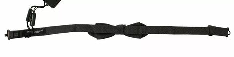 Dolce & Gabbana Gray Pattern Silk Adjustable Neck Bow Tie Dolce & Gabbana