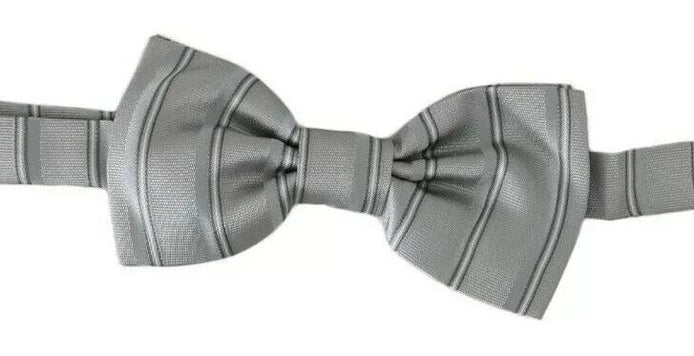 Dolce & Gabbana Light Gray Lining Adjustable Neck Butterfly Bow Tie Dolce & Gabbana