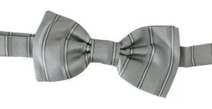 Dolce & Gabbana Light Gray Lining Adjustable Neck Butterfly Bow Tie Dolce & Gabbana