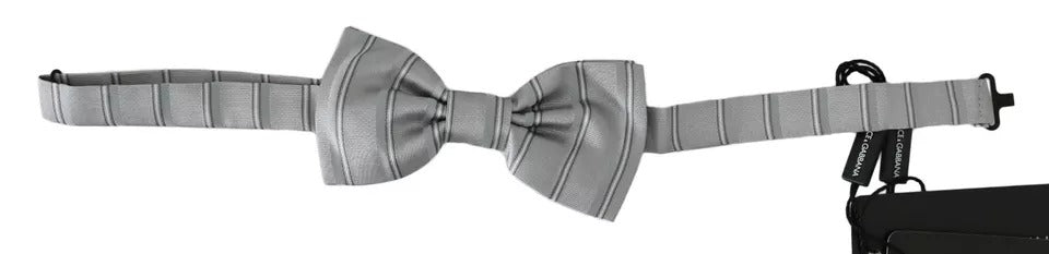 Dolce & Gabbana Light Gray Lining Adjustable Neck Butterfly Bow Tie Dolce & Gabbana