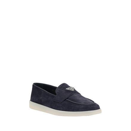 Prada Blue Rubber Slip-On Loafers Prada