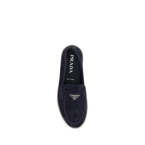 Prada Blue Rubber Slip-On Loafers Prada