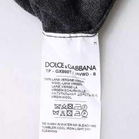 Dolce & Gabbana Gray Wool Knit Turtleneck Pullover Sweater Dolce & Gabbana