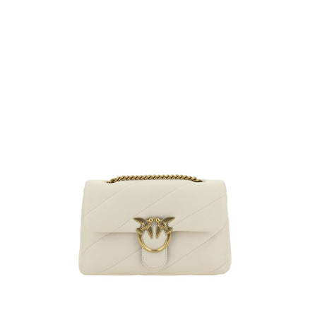PINKO White Calf Leather Bos Taurus Shoulder Bag PINKO