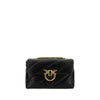 PINKO Black Calf Leather Bos Taurus Shoulder Bag PINKO