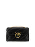 PINKO Black Calf Leather Bos Taurus Shoulder Bag PINKO
