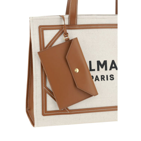 Balmain Beige Cotton Shoulder Bag Balmain