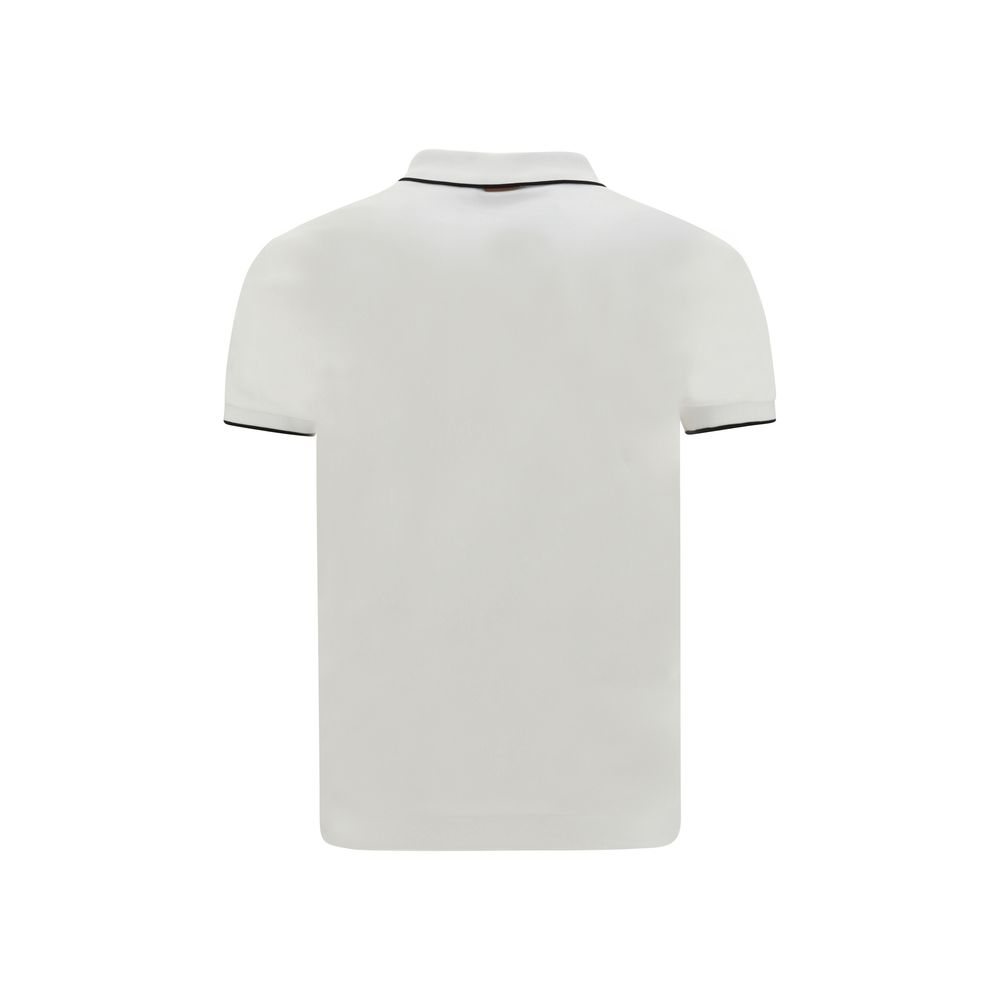 ZEGNA White Elastane Polo Shirt ZEGNA