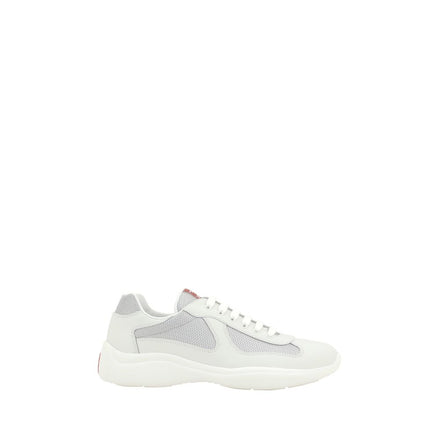 Prada White Calf Leather Bos Taurus Low Top Sneakers Prada