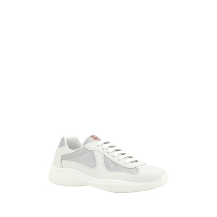 Prada White Calf Leather Bos Taurus Low Top Sneakers Prada