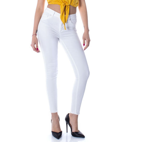 Only White Cotton Skinny Jeans Only