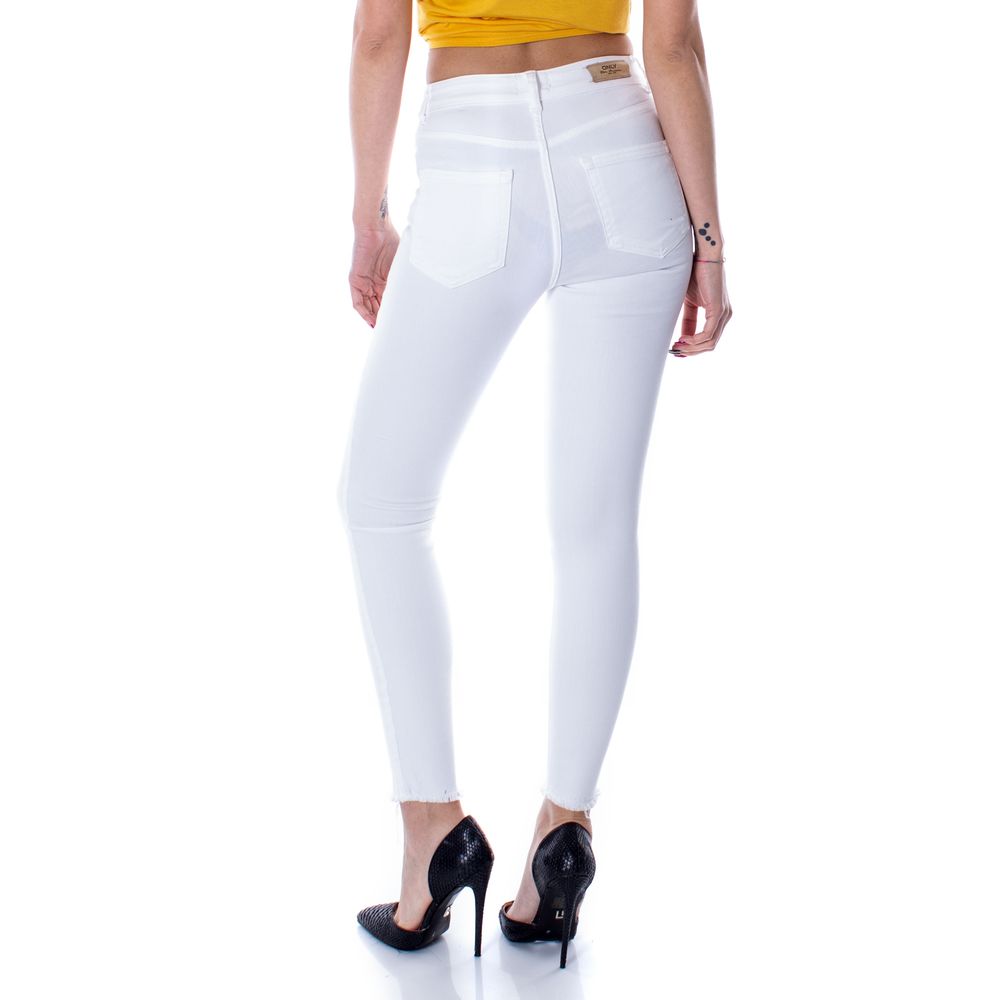 Only White Cotton Skinny Jeans Only