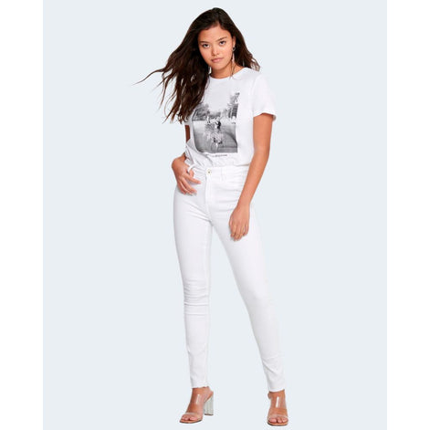 Only White Cotton Skinny Jeans Only