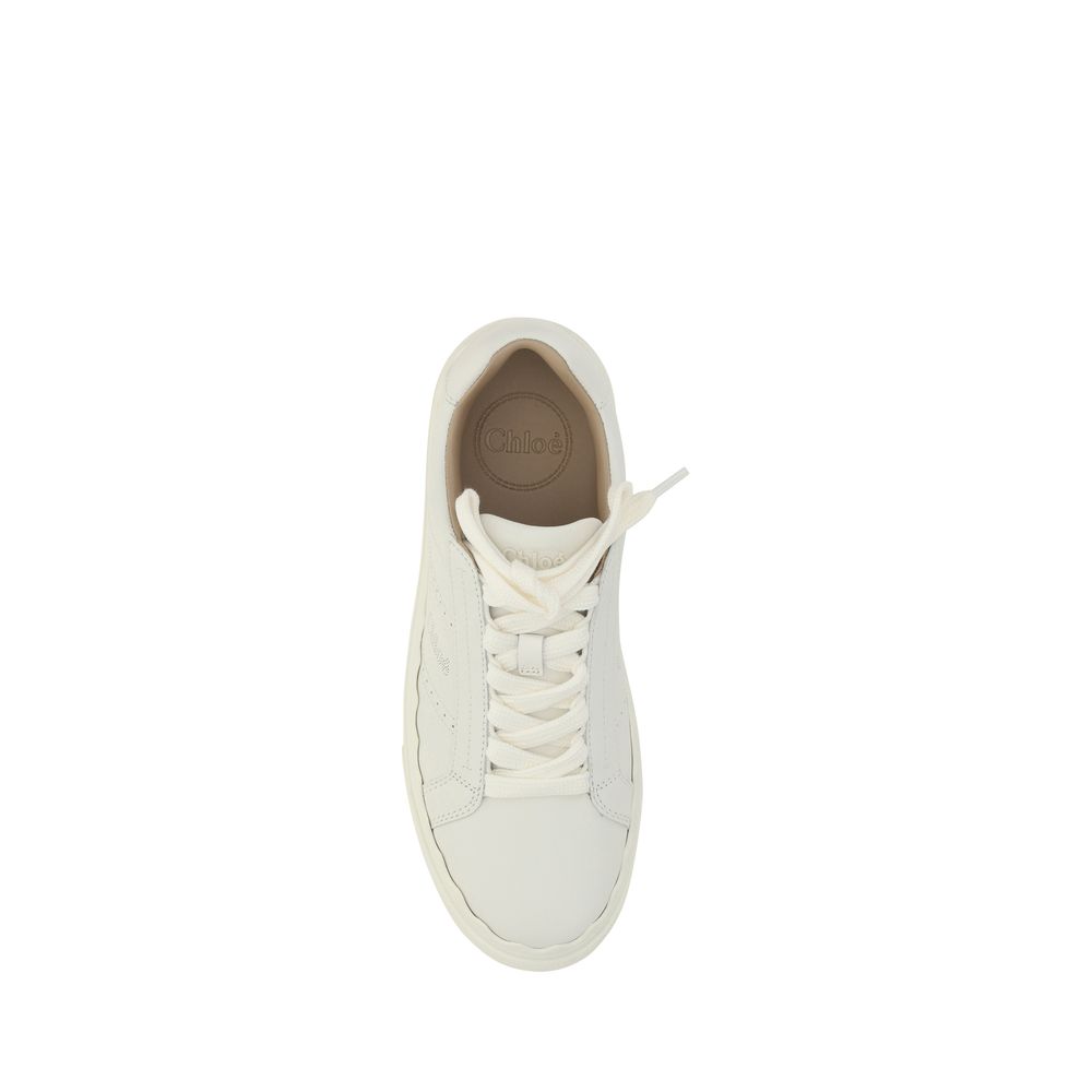 Chloé White Calf Leather Bos Taurus Low Top Sneakers Chloé
