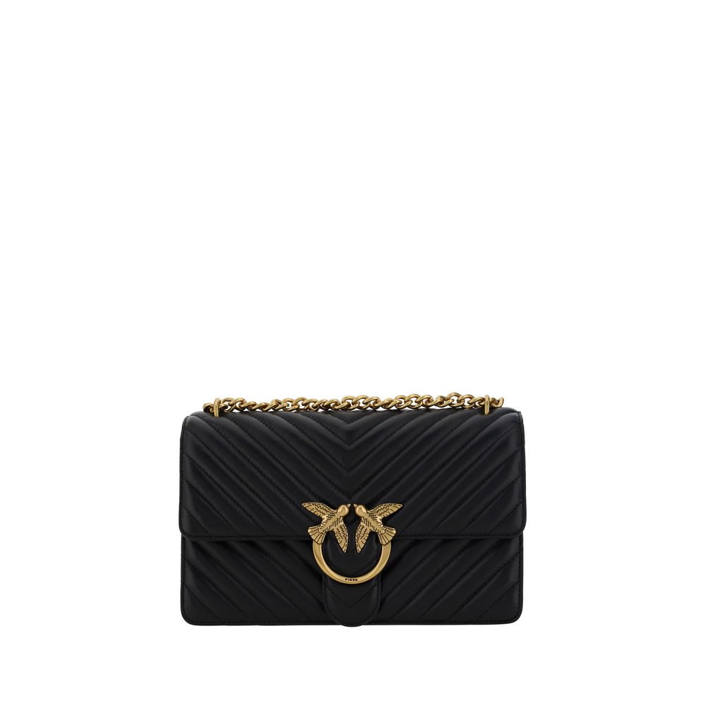 Sac bandoulière PINKO Bos Taurus en cuir de veau noir