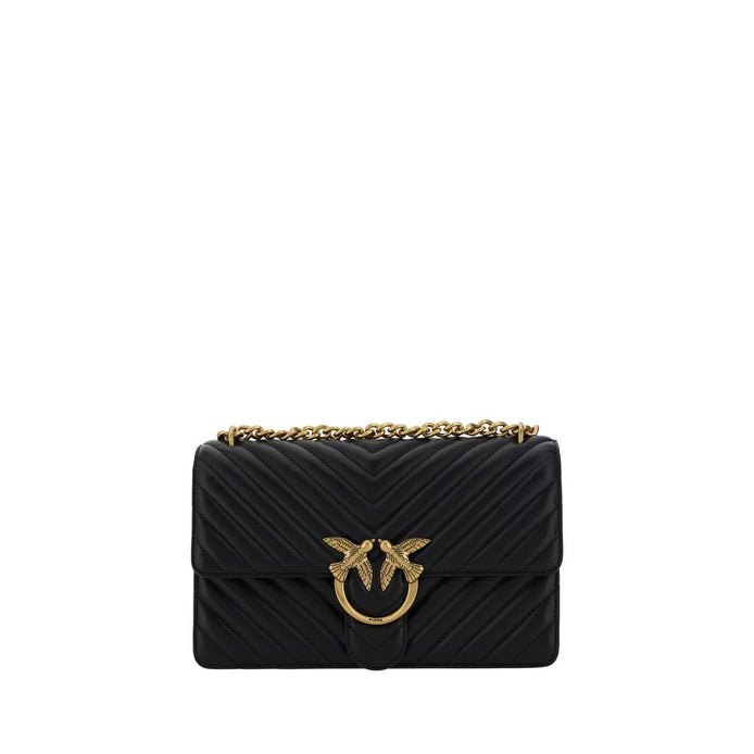 Sac bandoulière PINKO Bos Taurus en cuir de veau noir