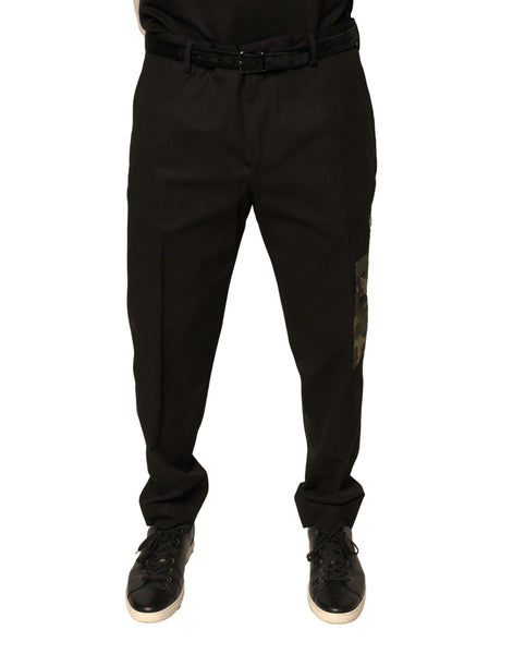 Dolce & Gabbana Black Cotton Men Cargo Casual Pants Dolce & Gabbana