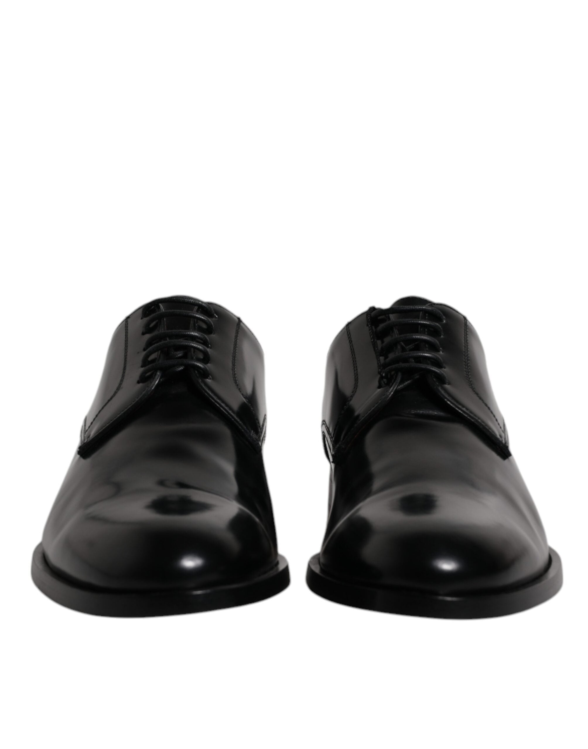 Dolce & Gabbana Black Calfskin Leather Derby Lace Up Formal Dress Shoes Dolce & Gabbana