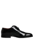 Dolce & Gabbana Black Calfskin Leather Derby Lace Up Formal Dress Shoes Dolce & Gabbana