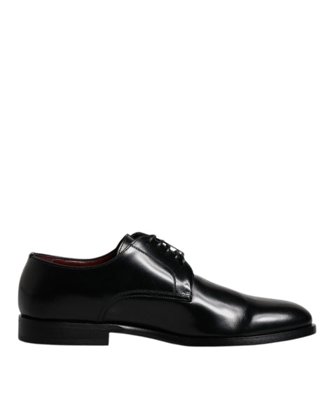 Dolce & Gabbana Black Calfskin Leather Derby Lace Up Formal Dress Shoes Dolce & Gabbana