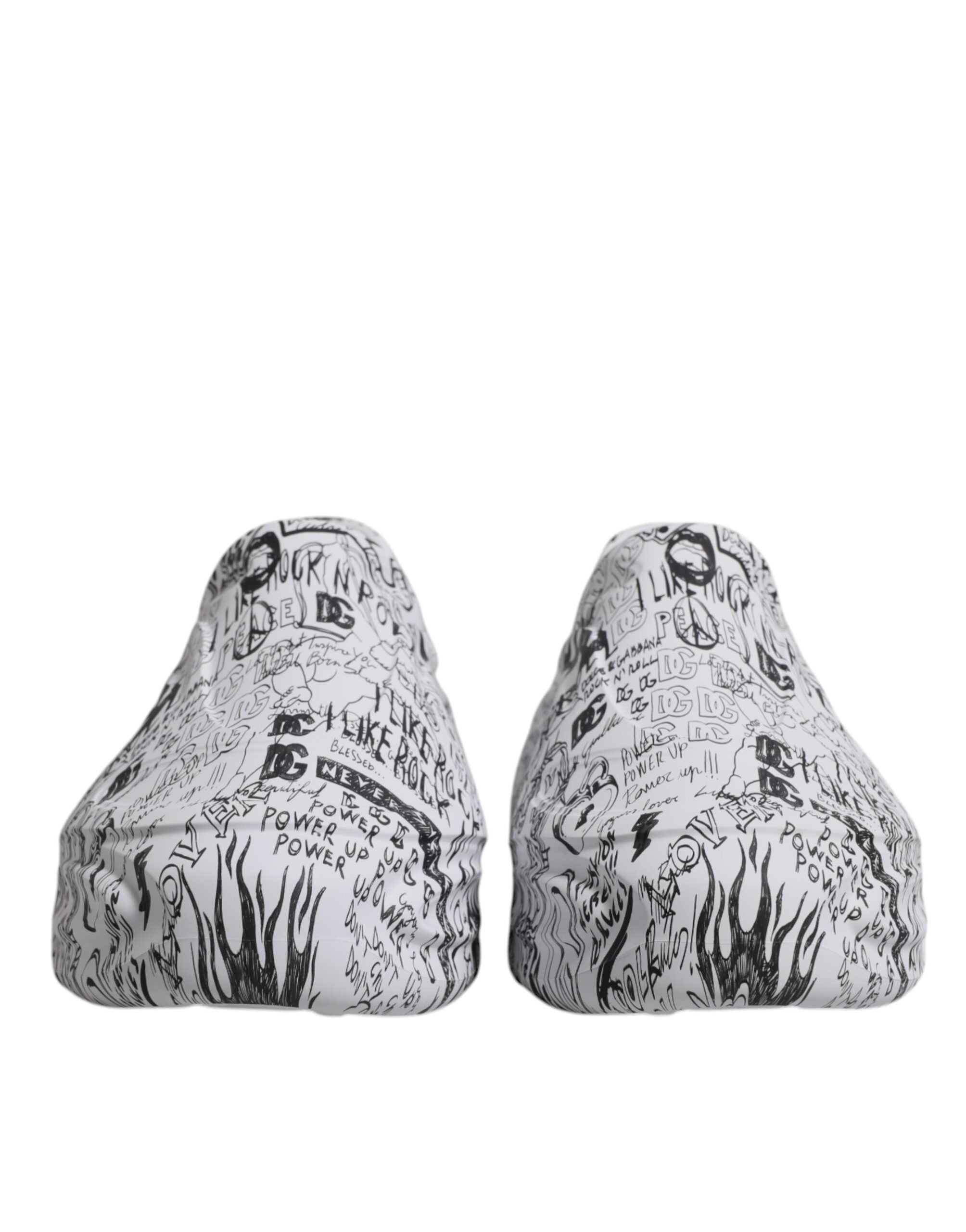 Dolce & Gabbana White Black Graffiti Daymaster Sneakers Shoes Dolce & Gabbana