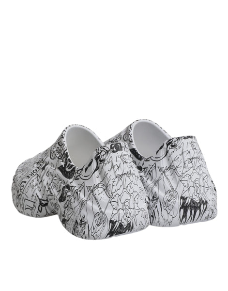 Dolce & Gabbana White Black Graffiti Daymaster Sneakers Shoes Dolce & Gabbana