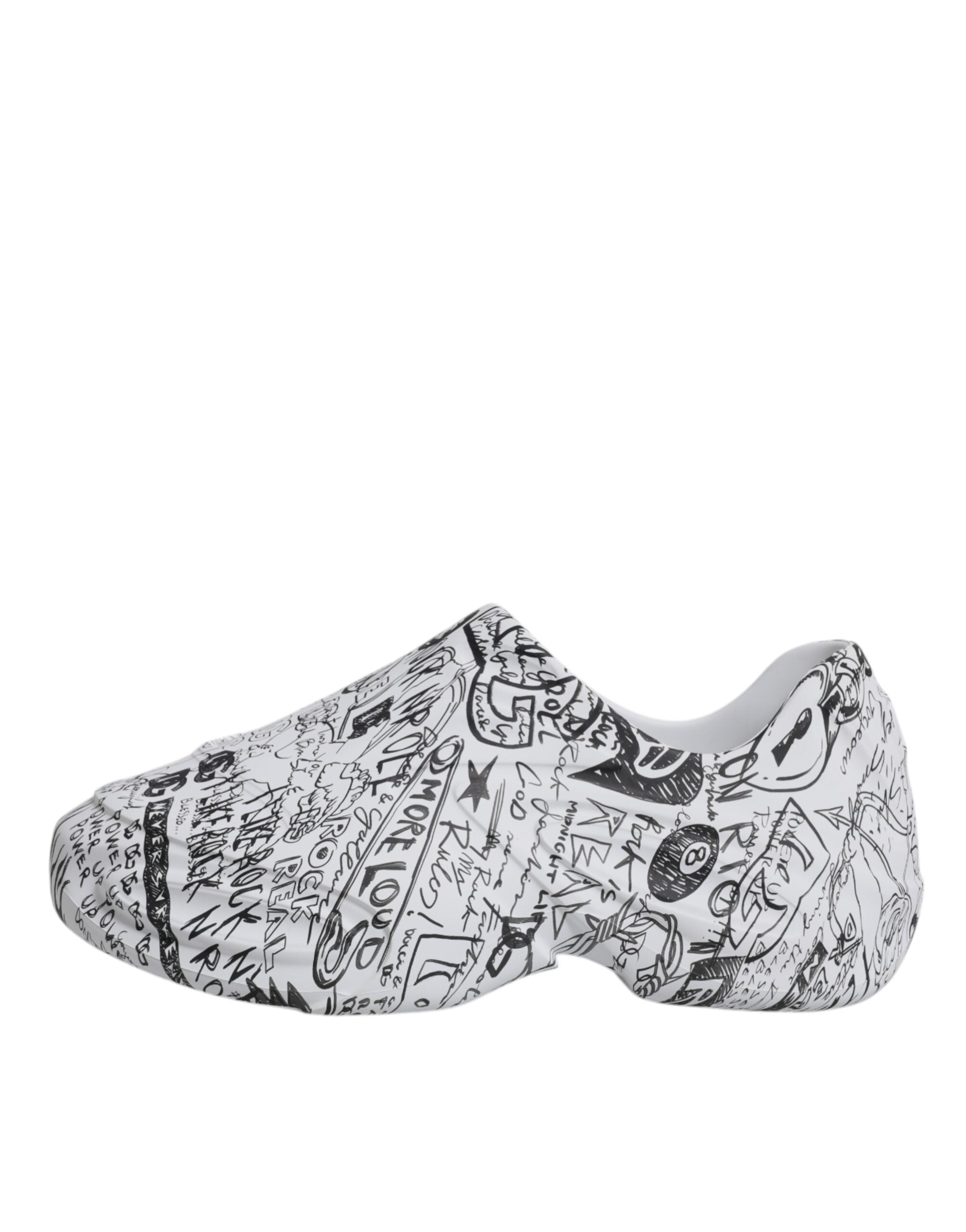 Dolce & Gabbana White Black Graffiti Daymaster Sneakers Shoes Dolce & Gabbana