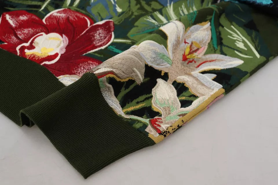 Dolce & Gabbana Jungle Wool Silk Pullover Logo Sweater Dolce & Gabbana