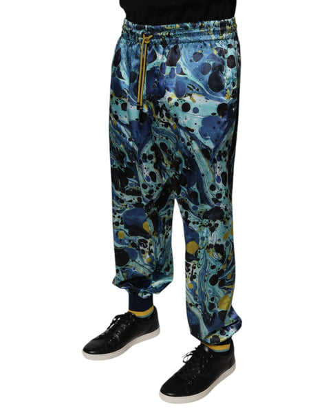 Dolce & Gabbana Multicolor Marble Print Jogger Men Sweatpants Pants Dolce & Gabbana